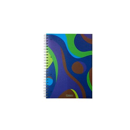 Özgün Spring A4 PP Kapak Sipiralli Defter 140 Yp. 3 Kareli + 1 Çizgili Renk Ayraçlı