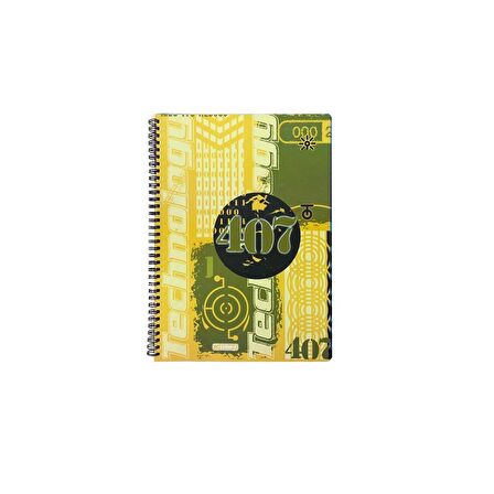 Özgün 407 A4 Karton Kapak Spiralli Defter 120 Yp. Kareli