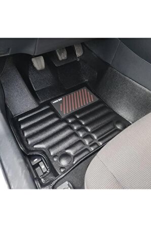 Bmw 3 Serisi G30 2018-2023 Siyah Havuzlu Dikişsiz (press) Deri Paspas