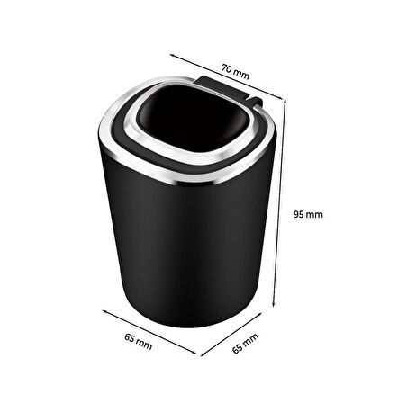 Araç İçi Küllük Krom Kapaklı Mavi Renk Işıklı Yanmaz Koku Geçirmez