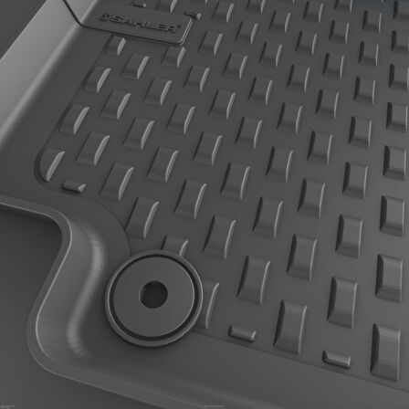 Mega Oto Market 4.5D Havuzlu Oto Paspas Siyah Renk Fiat Fiorino Diesel-Gasoline Araç 2008-2019 2008 ve Üstü ile Uyumlu