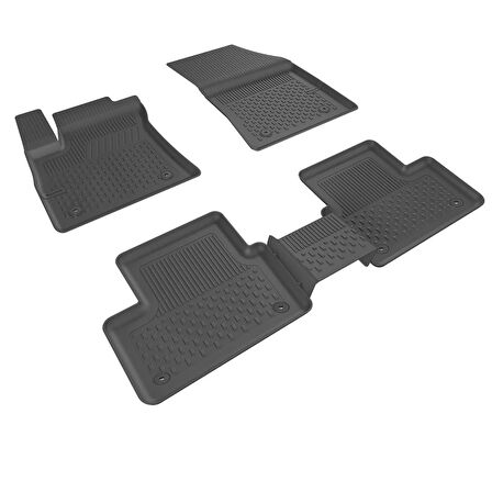 Mega Oto Market 4.5D Havuzlu Oto Paspas Siyah Renk Renault Megane 4 Sedan Araç 2016-2022 Arası ile Uyumlu