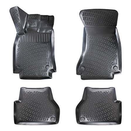 Rizline 3D Oto Paspas Siyah Renk Audi A4 B8 2008 - 2016 ile uyumlu