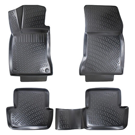 Rizline 3D Oto Paspas Siyah Renk Mercedes GLA 2014 - 2020 ile uyumlu