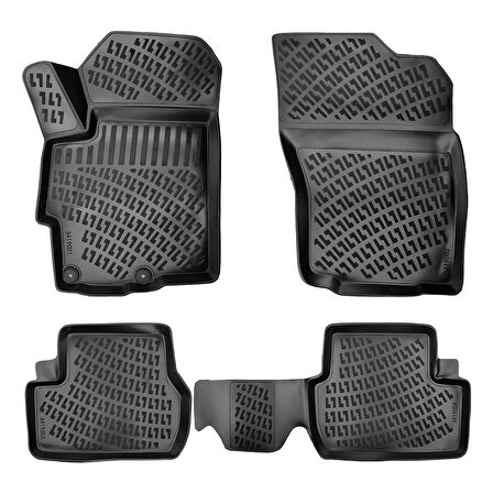 Rizline 3D Oto Paspas Siyah Renk Mitsubishi Lancer 2008 - Sonrası ile uyumlu