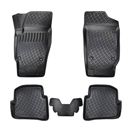 Rizline 3D Oto Paspas Siyah Renk Skoda Fabia1999 - 2007 ile uyumlu