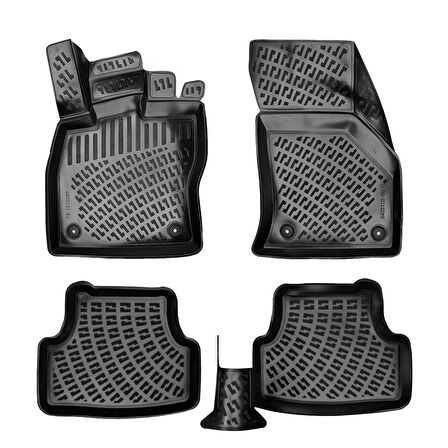 Rizline 3D Oto Paspas Siyah Renk Volkswagen Golf 7 2012 - 2019 ile uyumlu