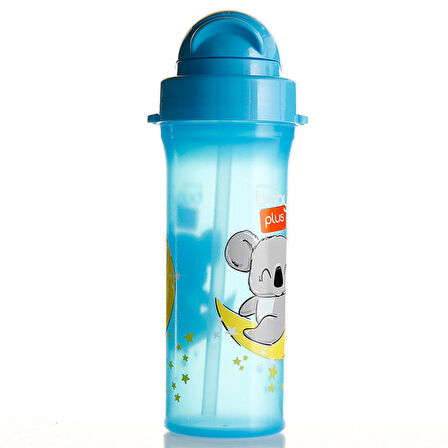 baby plus 300 cc Mavi Desenli Pipetli Bebek Matara