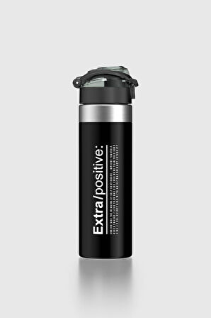 Renga Saga Metal Aksesuarlı 630 ml Tritan Matara 912092 Positive Siyah