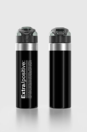 Renga Saga Metal Aksesuarlı 630 ml Tritan Matara 912092 Positive Siyah