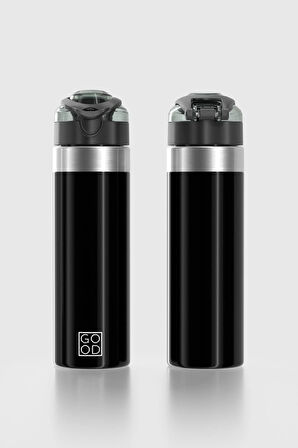 Renga Saga Metal Aksesuarlı 630 ml Tritan Matara 912092 Good Siyah