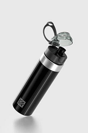 Renga Saga Metal Aksesuarlı 630 ml Tritan Matara 912092 Good Siyah