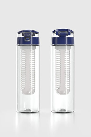 Renga Atlas Süzgeçli 630 ml Tritan Detoks Matara 911056 Mavi