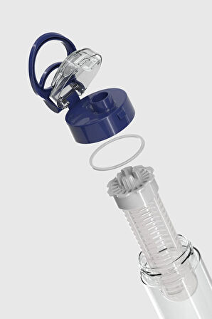 Renga Atlas Süzgeçli 630 ml Tritan Detoks Matara 911056 Mavi