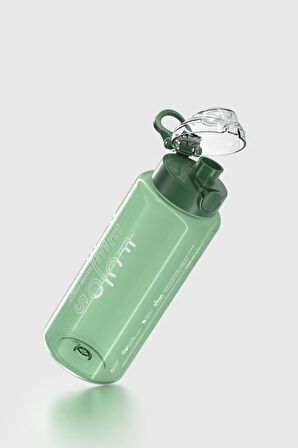 Renga Saga Loop Yazı Desenli 1000 ml Tritan Matara 912138 Yeşil