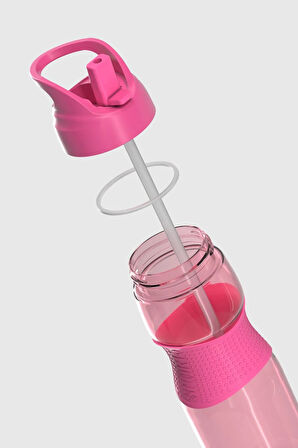 Renga Moly Silikon Detaylı 730 ml Pipetli Tritan Matara 912116 Fuşya