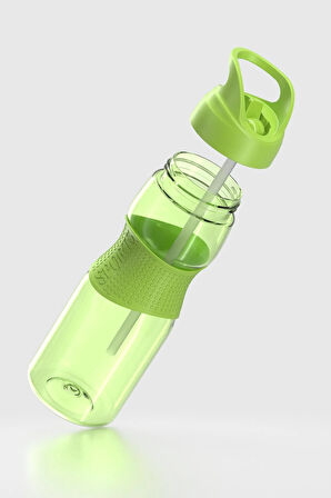 Renga Moly Silikon Detaylı 730 ml Pipetli Tritan Matara 912116 Yeşil