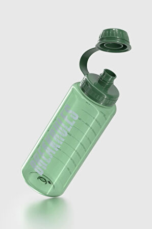 Renga Ege Yazı Desenli 1000 ml Tritan Matara 912141 Yeşil