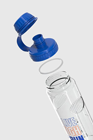 Renga Ege Yazı Desenli 750 ml Tritan Matara 912067 Mavi