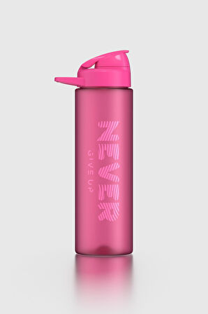 Renga Lidya Yazı Desenli 630 ml Mat Tritan Matara 912118 Fuşya