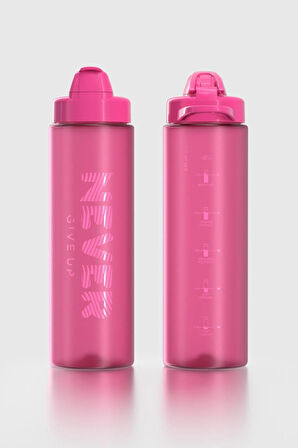 Renga Lidya Yazı Desenli 630 ml Mat Tritan Matara 912118 Fuşya