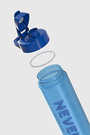 Renga Lidya Yazı Desenli 630 ml Mat Tritan Matara 912118 Mavi