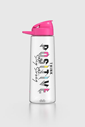 Renga Lidya Positive Desen 730 ml Tritan Matara 912035 Fuşya