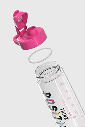 Renga Lidya Positive Desen 730 ml Tritan Matara 912035 Fuşya