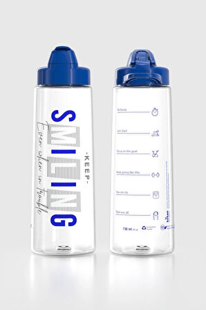 Renga Lidya Smiling Desen 730 ml Tritan Matara 912035 Mavi