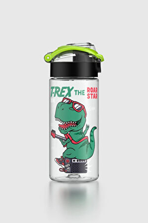 Renga Saga Desenli 500 ml Tritan Çocuk Matara 912014 Siyah