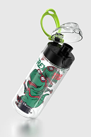 Renga Saga Desenli 500 ml Tritan Çocuk Matara 912014 Siyah