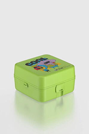 Renga Leya Kral Şakir Desenli PP Çocuk Beslenme Kabı 222052 Yeşil