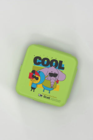 Renga Leya Kral Şakir Desenli PP Çocuk Beslenme Kabı 222052 Yeşil