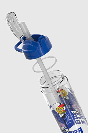 Renga Falcon Kral Şakir Desenli 630 ml Pipetli Tritan Çocuk Matara 222031 Mavi