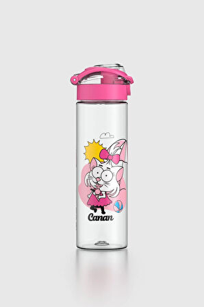 Renga Saga Kral Şakir Desenli 630 ml Tritan Çocuk Matara 222030 Pembe