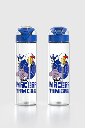 Renga Saga Kral Şakir Desenli 630 ml Tritan Çocuk Matara 222030 Mavi