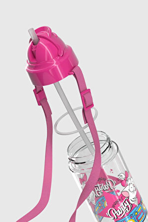 Renga Migo Kral Şakir Desenli 500 ml Askılı Pipetli Tritan Çocuk Matara 222027 Pembe