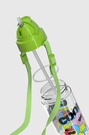 Renga Migo Kral Şakir Desenli 500 ml Askılı Pipetli Tritan Çocuk Matara 222027 Yeşil