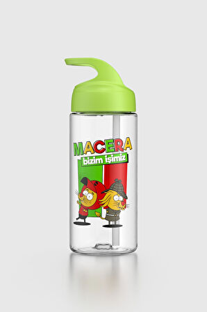 Renga Moly Kral Şakir Desenli 500 ml Pipetli Tritan Çocuk Matara 222055 Yeşil