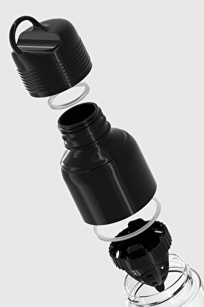 Renga Moon 600 ml Tritan Sıkacaklı Detoks Matara 911028 Siyah