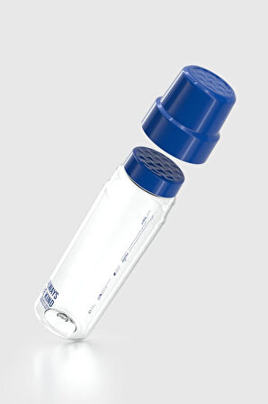 Renga Nest Yazı Desenli 800 ml Bardaklı Tritan Matara 912085 Mavi