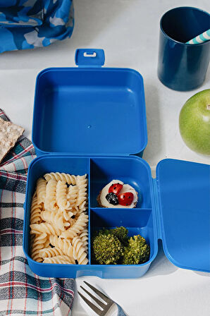 Renga Leya Monster Truck Desenli PP Çocuk Beslenme Kabı 412003 Mavi