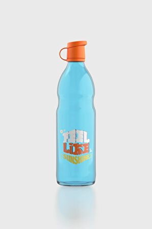Renga Zen Feel Like Sunshine 1000 ml Cam Şişe 182050 Mavi-Turuncu