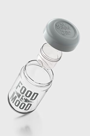 Renga Vega Sos Hazneli 660 ml Cam Salata Kavanozu 192011 Gri