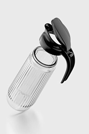 Renga Beluga 1500 ml Siyah Kapaklı Gravürlü Cam Sürahi 111021