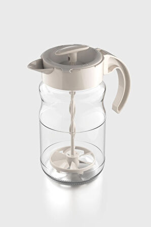 Renga Spiro 1700 ml Bej Kapaklı Cam Karıştırma Sürahisi 111030