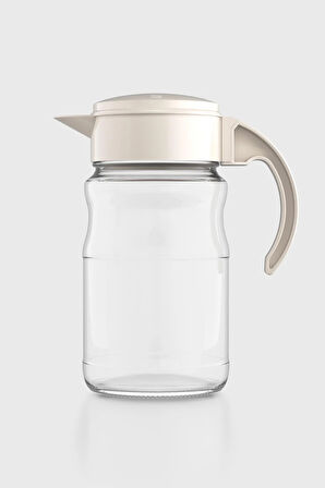 Renga Spiro 1700 ml Bej Kapaklı Cam Sürahi 111031