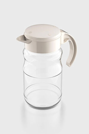 Renga Spiro 1700 ml Bej Kapaklı Cam Sürahi 111031
