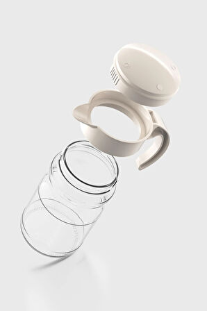Renga Spiro 1700 ml Bej Kapaklı Cam Sürahi 111031