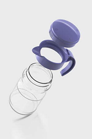 Renga Spiro 1700 ml Mor Kapaklı Cam Sürahi 111031